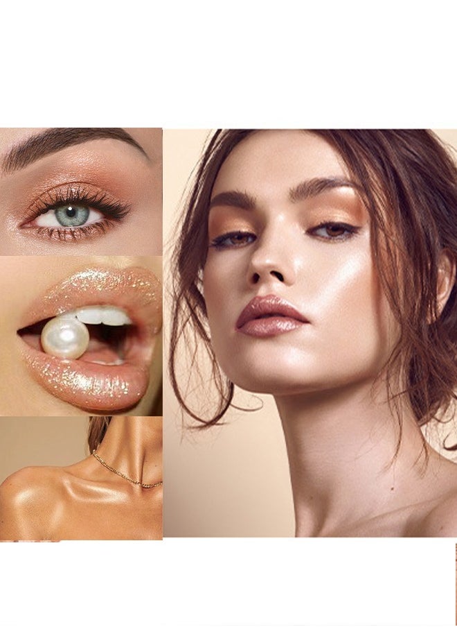 Julystar Glitter Liquid Eyeshadow，Makeup For Eyes Liquid Shimmer Sparkle Glow Light Colors Pencil Stick Shiny Long Lasting Waterproof Shining Eye Shadow Sets Metallic Pigments Metals Gloss Sparkling Pen Kit-04  - Image 3