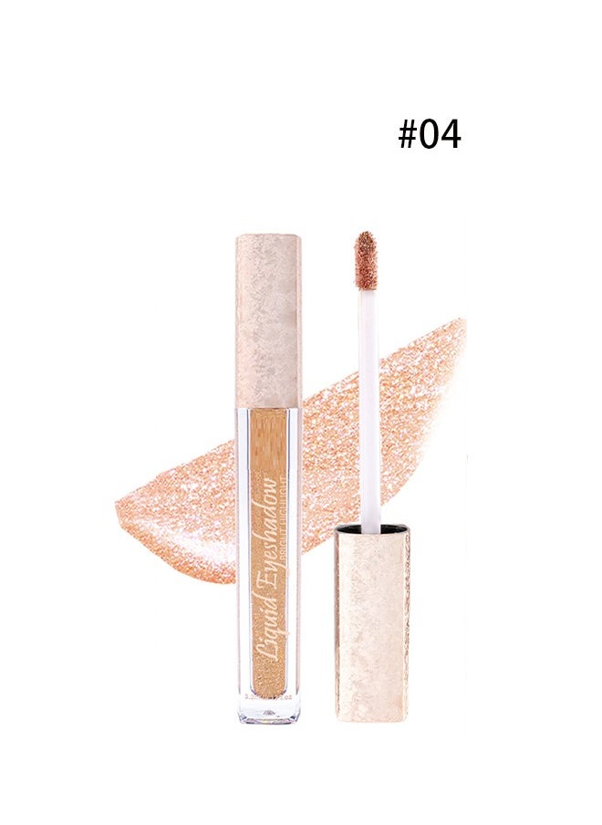 Julystar Glitter Liquid Eyeshadow，Makeup For Eyes Liquid Shimmer Sparkle Glow Light Colors Pencil Stick Shiny Long Lasting Waterproof Shining Eye Shadow Sets Metallic Pigments Metals Gloss Sparkling Pen Kit-04  - Image 2
