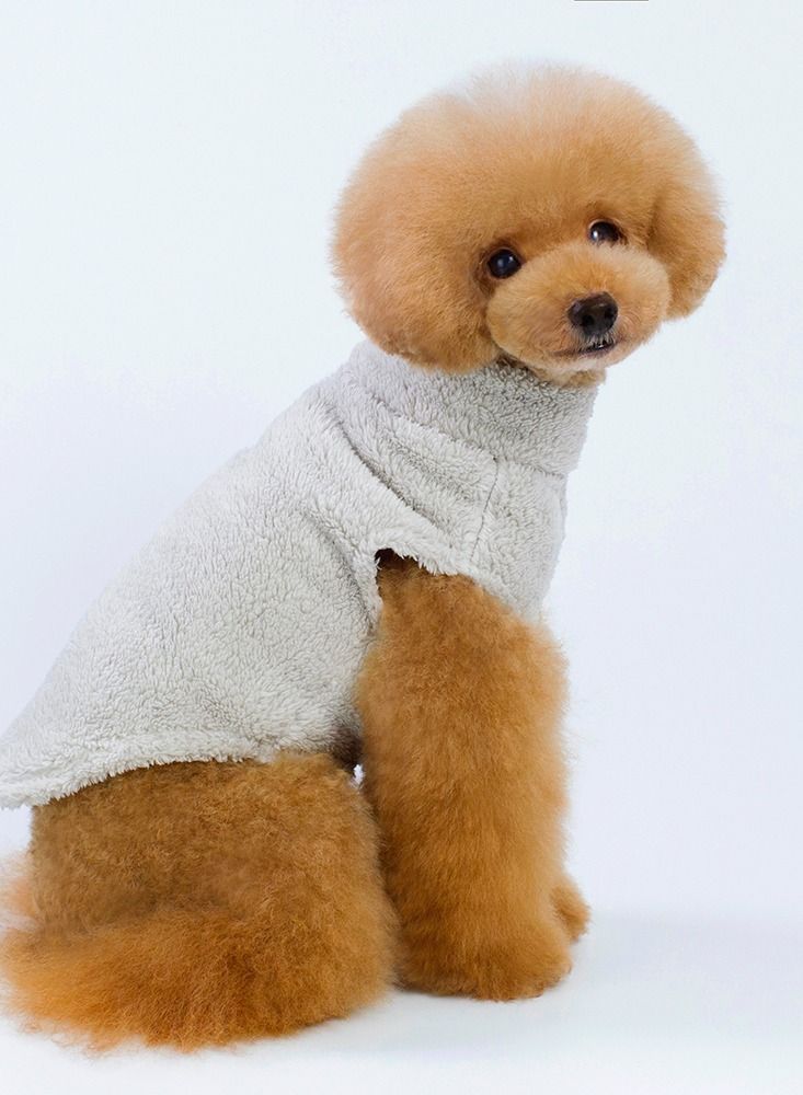 Pet clothes with thick coats Grey - Image 2