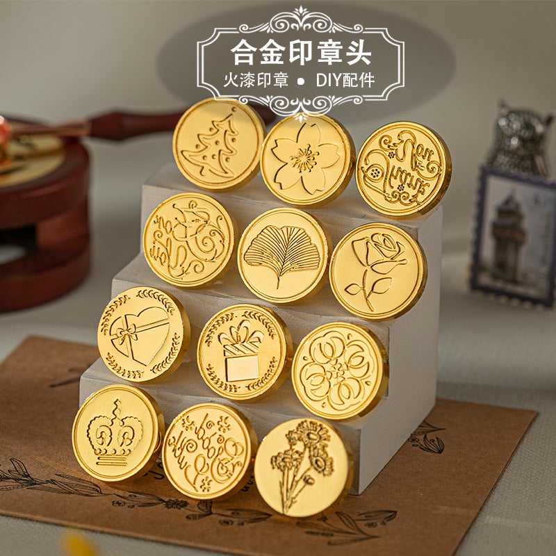 New Fire Paint Seal Head Alloy Special-Shaped Retro Cute Seal Head High Quality Fire Paint Seal Head - Image 2