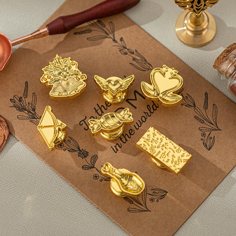 New Fire Paint Seal Head Alloy Special-Shaped Retro Cute Seal Head High Quality Fire Paint Seal Head - Image 4