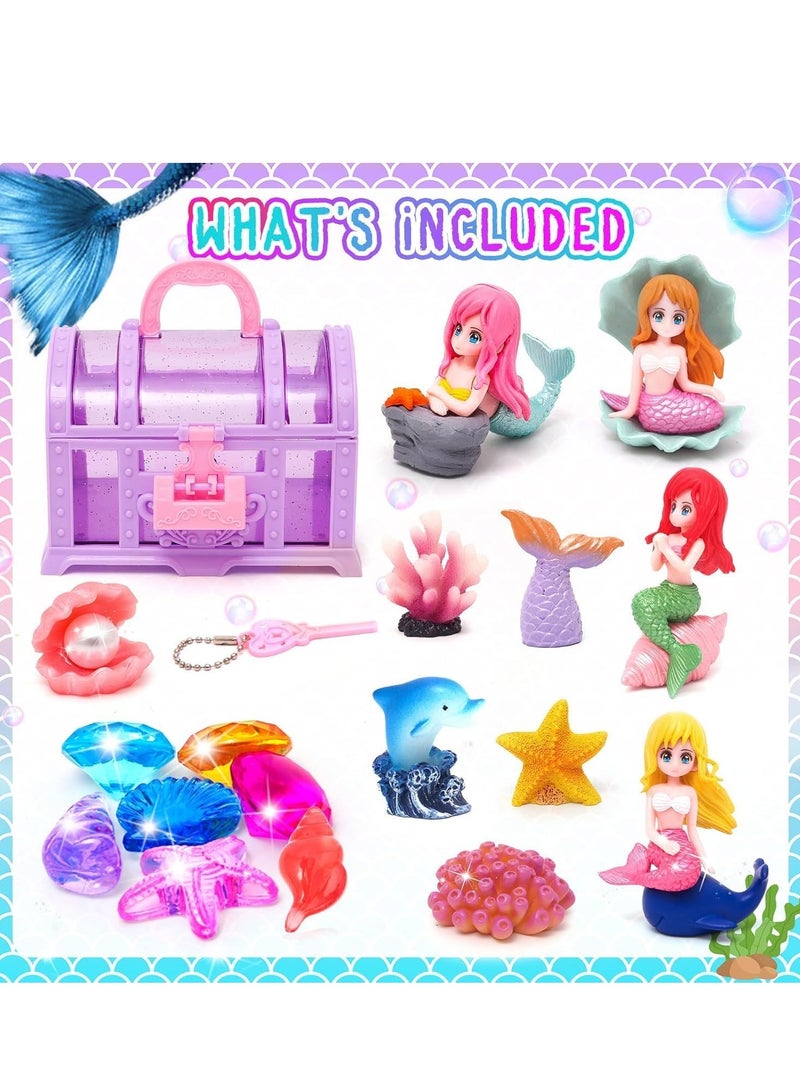 لعب الغوص بحرية البحر الصيف حمام سباحة ألعاب السباحة للأطفال لعب السباحة متعة مجموعة الغوص تحت الماء هدايا الغوص مع صندوق التخزين تشمل الأحجار الكريمة لعب بحرية البحر للأولاد البنات الأطفال الصغار - Image 5