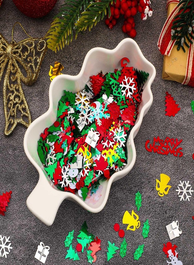MARFOREVER Christmas Day Confetti Glitter Table Decorations Party Scatter Confetti, Red Green White Party Decorations Table Confetti Sprinkles Snowflake Santa Elk for Christmas Party Supplies Decor - Image 4