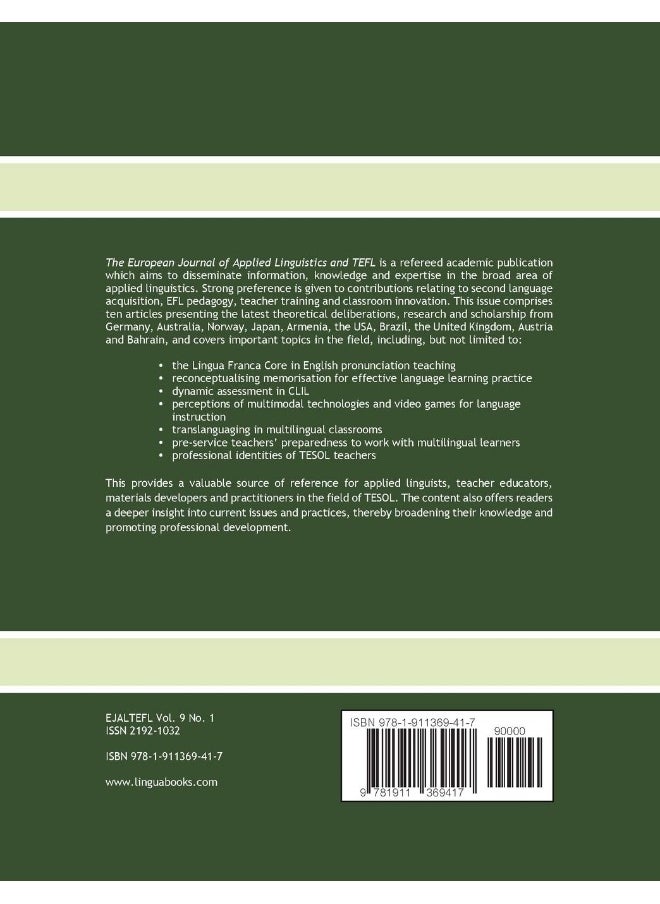 The European Journal of Applied Linguistics and TEFL Volume 9 Number 1  - Image 2