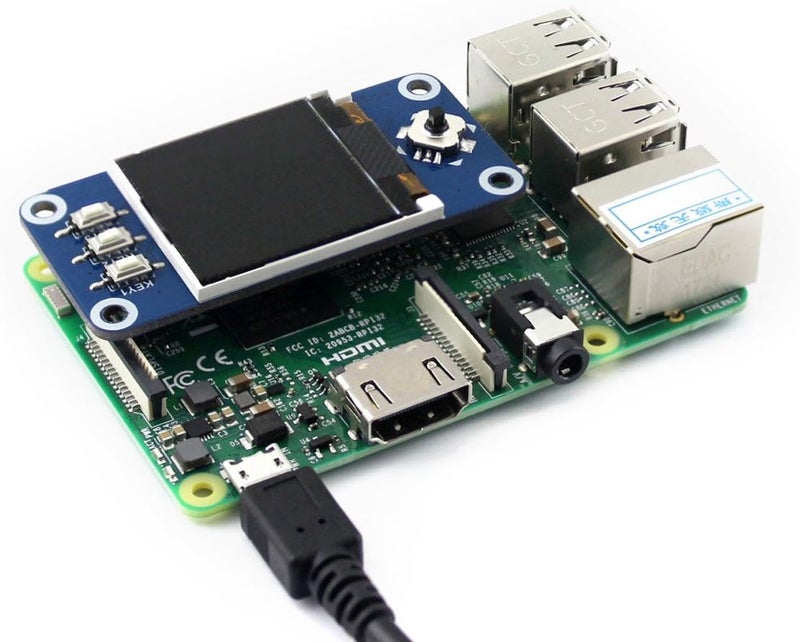 Waveshare 1.44inch LCD Display HAT, Compatible with for Raspberry Pi Zero/Zero W/Zero WH/4B/3B, 128x128 Pixels, SPI Interface - Image 4