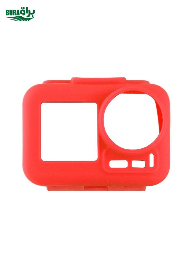 BURAQ PULUZ Silicone Protective Case for DJI Osmo Action with Frame(Red)  - Image 2