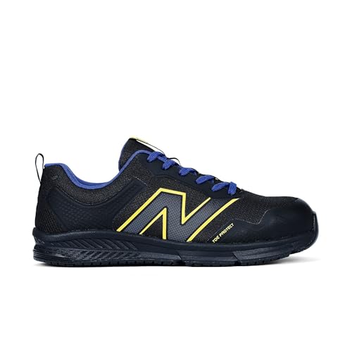 New Balance Men's Aluminum Toe Evolve Industrial Shoe, Black/Blue/Yellow, 8.5 - Image 1