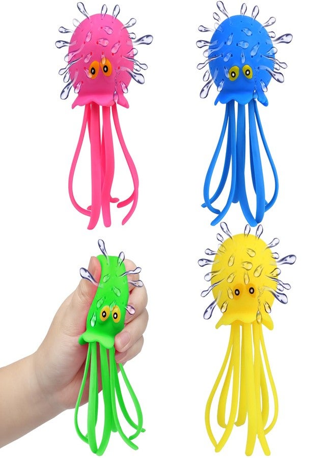 Auvitaya 4 PCS Octopus Water Balls, Sensory Stress Relief Floating Pool Toys for Kids, Water Splash Balls Toddler Swim & Bath Toys, Christmas Goodie Bag Fillers for Babies - Image 1