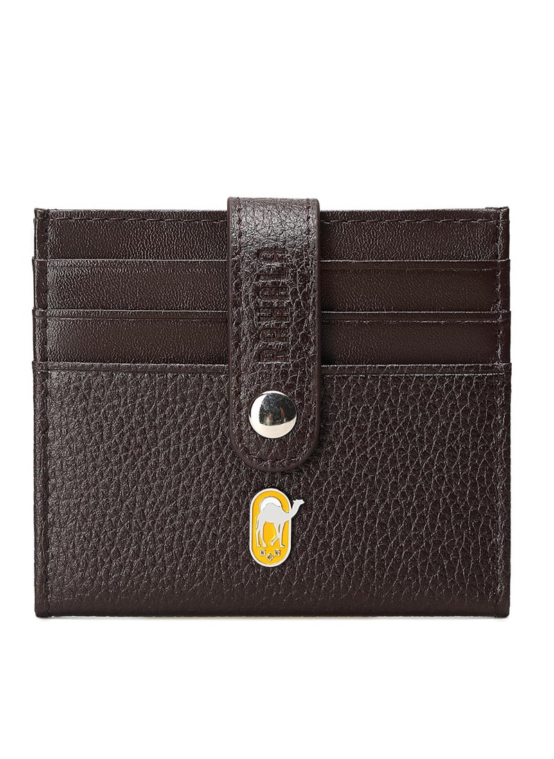 RAHALA Rahala Men's 4-sided Bifold Leather Cardholder (Brown) - No:RA107  - Image 1