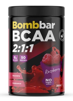 BOMBBAR BCAA Powder Dietary Supplement Raspberry Flavour 300g 