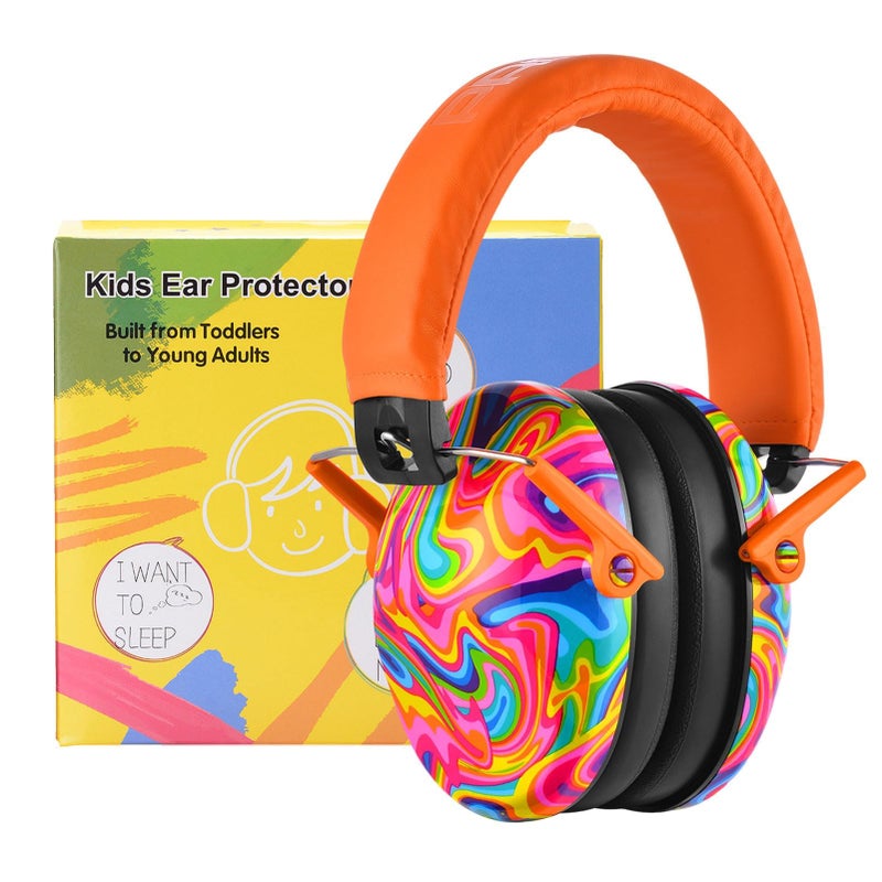 PROHEAR 032 Kids Ear Protection Ear Muffs for Noise Reduction 25NRR Noise Cancelling Headphones for Toddlers Autism Sensory Use Hearing Protection Orange