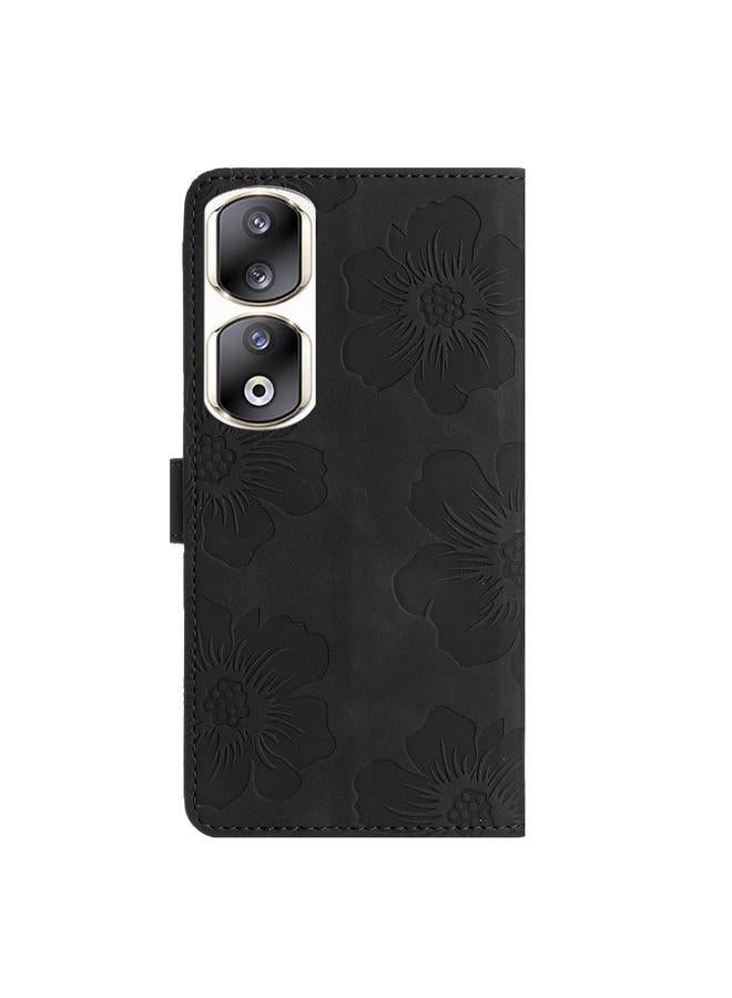 اس-توب جراب هاتف جلدي بنقشة زهور لهاتف Honor 90 Pro - Image 3