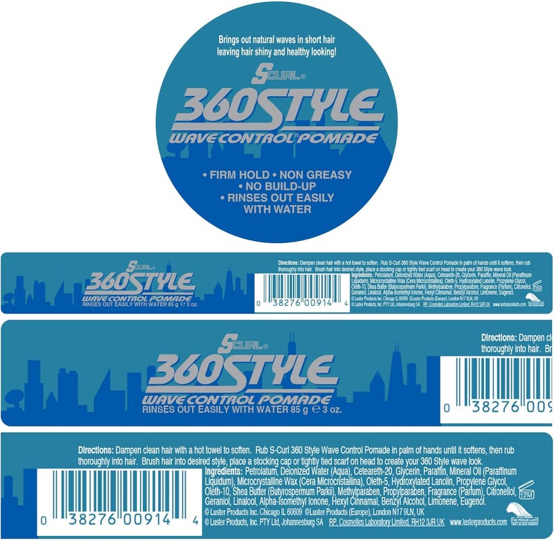 Luster's Luster 360Stylin Wave Control Pomade - 3 Oz for Natural Waves - Image 3