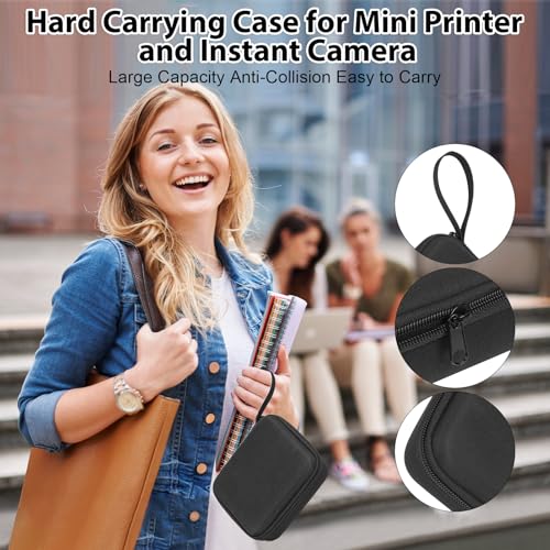 HUIJUTCHEN Mini Thermal Portable Printer for iOS&Android with Hard Protection Storage Case,Bluetooth Inkless Pocket Printer with 11 Rolls of Thermal Paper＆Sticker to Print Photo Receipt DIY - Image 3