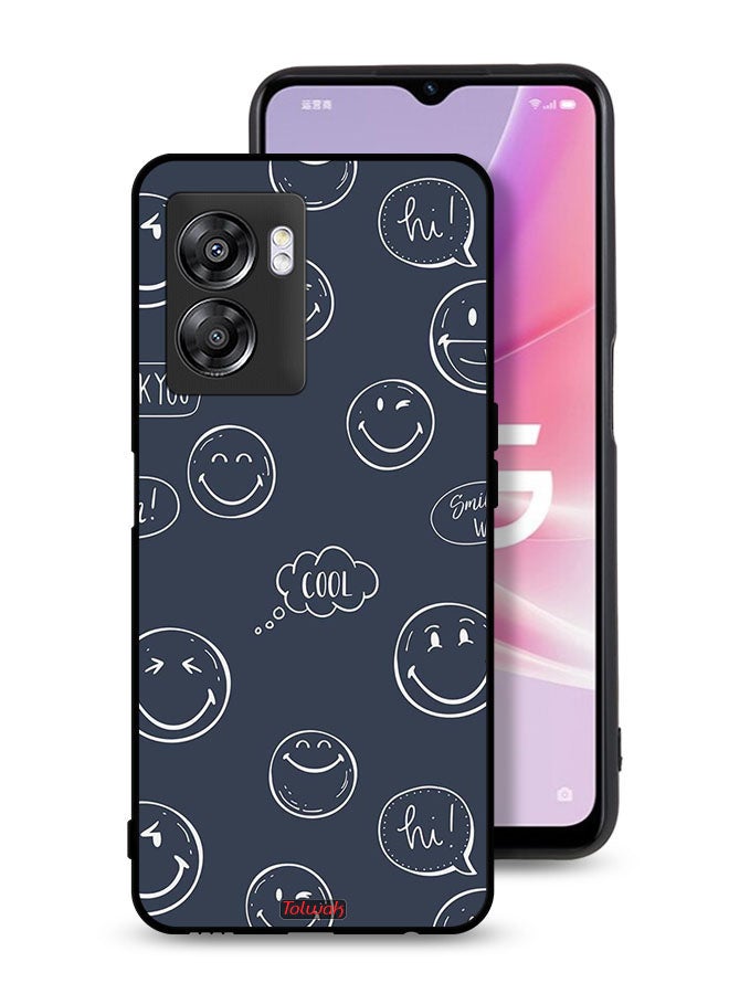 Tolwak Oppo A57 5G Protective Case Cover Cool Faces Tags - Image 1