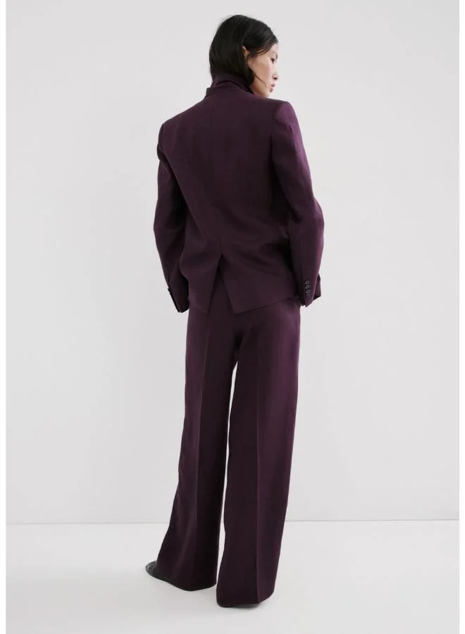 MANGO  Straight-fit linen suit trousers for Women | Best Price UAE