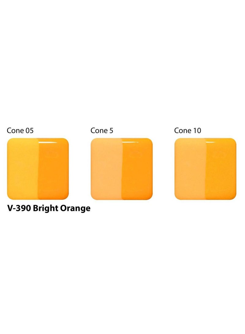 Amaco Velvet V-390 Bright Orange Underglaze Lead Free for Pottery and Ceramics 2oz - Image 2