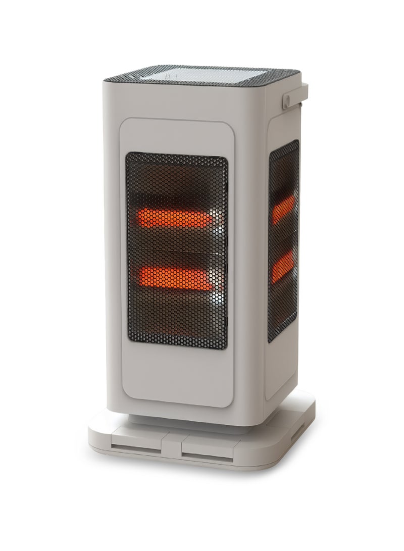 فليكسي مدفأة غرفة كوارتز FLEXY FQH2044W بقوة 2000 واط، مزودة بخاصية التسخين بخمسة اتجاهات، وتسخين سريع خلال 3 ثوانٍ، ومستويات حرارة قابلة للتعديل، ومؤقت، ومستوى ضوضاء منخفض، ونظام أمان ضد الانقلاب، وتقنية كورية، وتصميم بضمان لمدة عامين. - Image 1