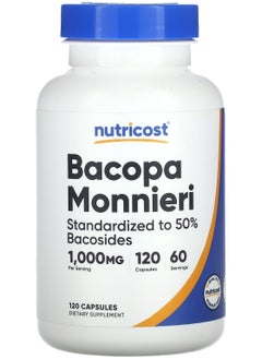 Bacopa Monnieri, 1,000 mg , 120 Capsules (500 mg per Capsule)