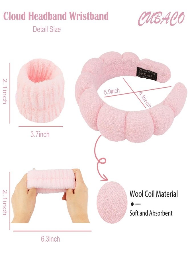 CUBACO Spa Headband and Wristband Set for Women with Ice Jade Roller and Gua Sha, Skin Care Set Tools Puffy Makeup Headband Teen Girl Gifts Trendy Stuff Hair Accessories for Women - Image 5