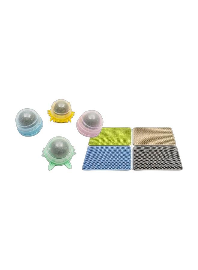 Wall-Mounted Catnip Ball Toy _1 piece & 1 Cat Litter Trapping Mat - Anti-Scatter, Easy-to-Clean Pet Litter Mat Bundle - Image 1