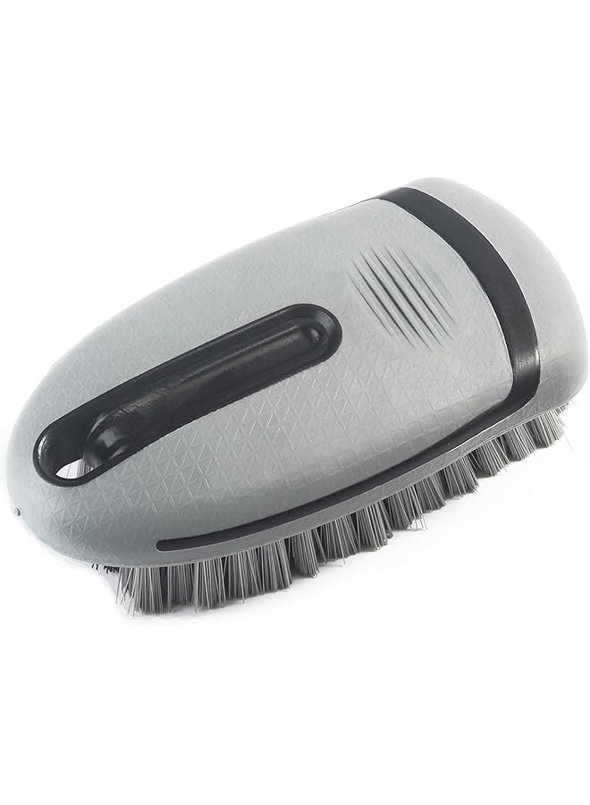 NALACAL فرشاة تنظيف السجاد والمفروشات، فرشاة تنظيف ناعمة للسجاد، فرشاة سجاد السيارة لتفاصيل السيارة، فرشاة جلدية داخلية للسيارة والمنزل (رمادي) - Image 1