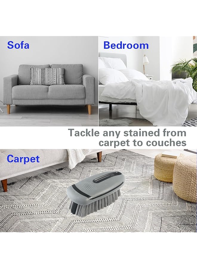 NALACAL فرشاة تنظيف السجاد والمفروشات، فرشاة تنظيف ناعمة للسجاد، فرشاة سجاد السيارة لتفاصيل السيارة، فرشاة جلدية داخلية للسيارة والمنزل (رمادي) - Image 5