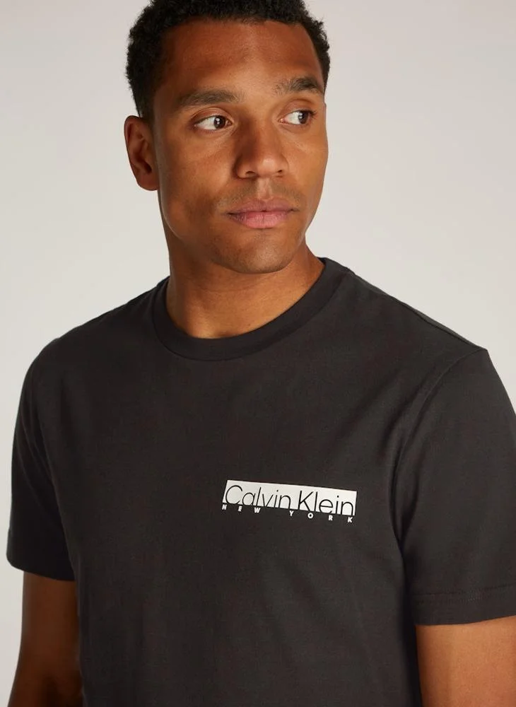 CALVIN KLEIN Logo Print Crew Neck T-Shirt