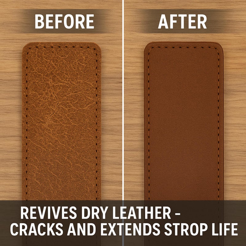 G.B.S GENTS Leather Strop Conditioning Paste â€“ 30ml Leather Balm for Razor Strops â€“ Softens, Protects & Restores Leather â€“ Maintain Straight Razor Strops, Belts & Leather Tools - Image 5