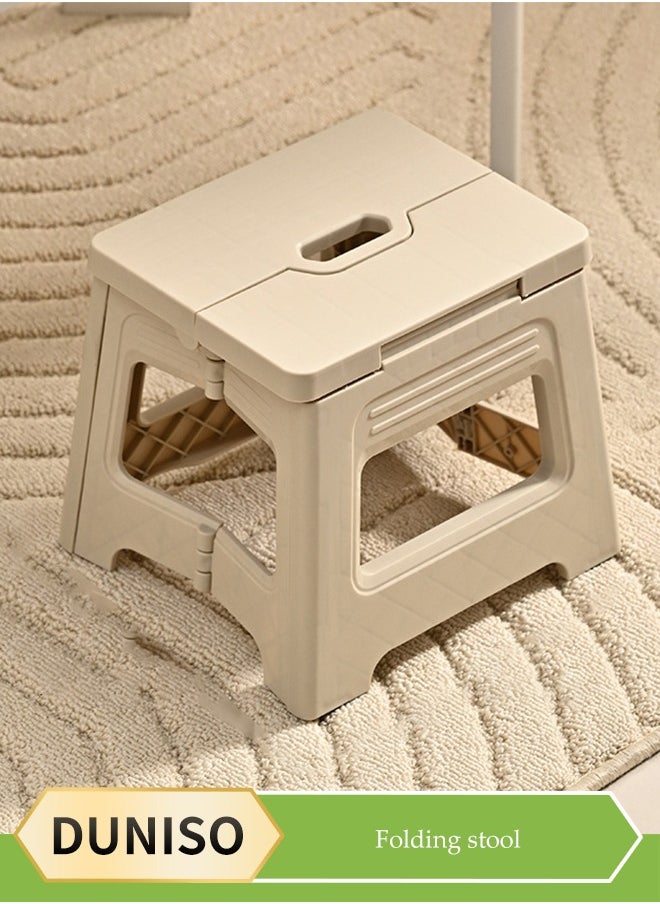 DUNISO 2 Pcs Folding step stool,portable footstool outdoor stool,anti slip step stool，can be carried by hand, suitable for kitchen, bathroom, garden,22*20.5*20cm  - Image 1