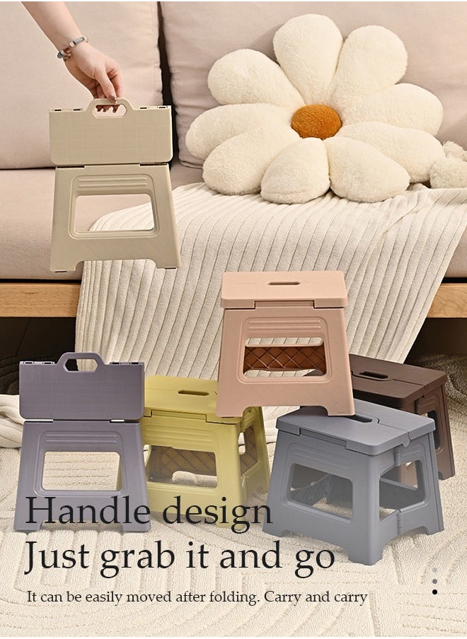DUNISO 2 Pcs Folding step stool,portable footstool outdoor stool,anti slip step stool，can be carried by hand, suitable for kitchen, bathroom, garden,22*20.5*20cm  - Image 3