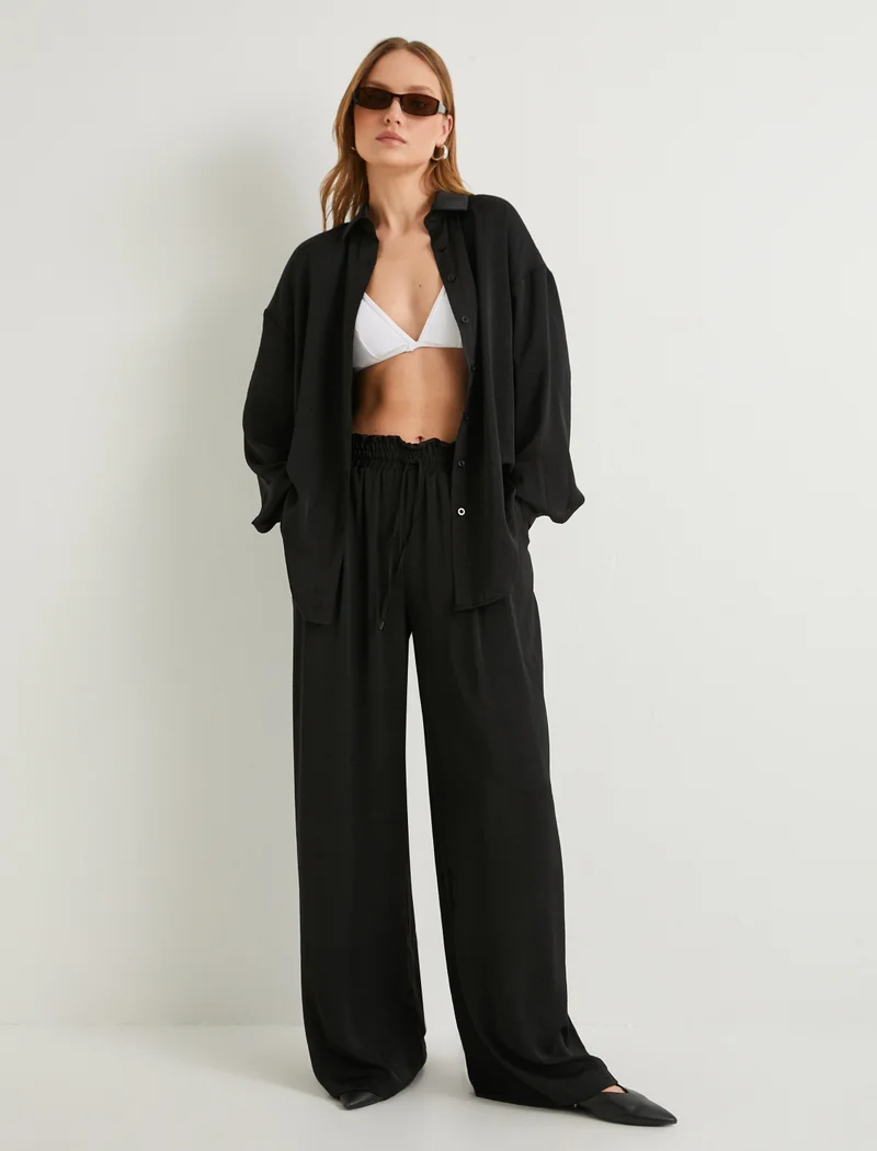 كوتون Regular Fit Buttoned Tissued Long Sleeve Shirt