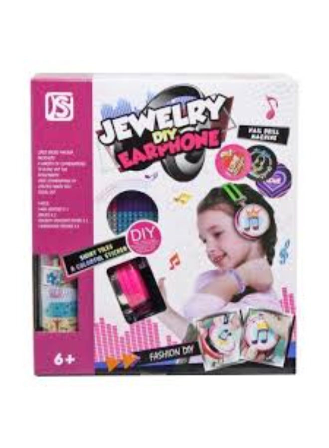 مجموعة أدوات صنع سماعات الأذن والمجوهرات للفتيات - صممي سماعات الأذن الأنيقة الخاصة بك باستخدام الملصقات والمزيد! - Image 2