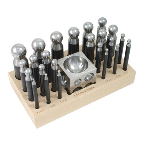 SFC TOOLS Dapping Set - 24 Punches and Block for Jewelry Making - SFC Tools - 25-617 - Image 1