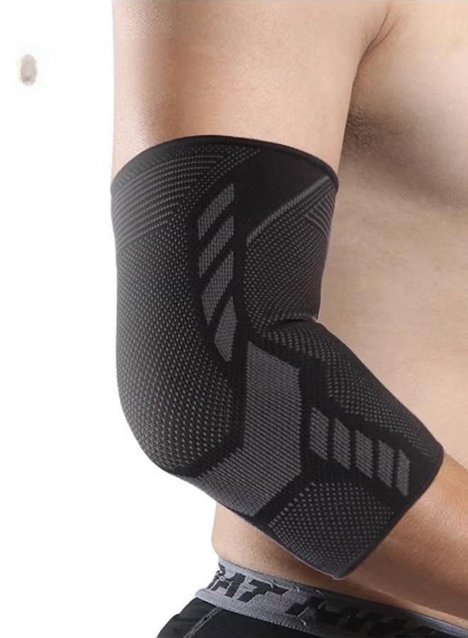 Generic 2 Pack Elbow Compression Sleeve, High Elastic Elbow Brace for Women & Men, Sweat-wicking & Breathable Arm Compression Sleeves for Tennis, Golfer, Badminton, Weightlifting, Basketball and Workout, Black (L)  - Image 2