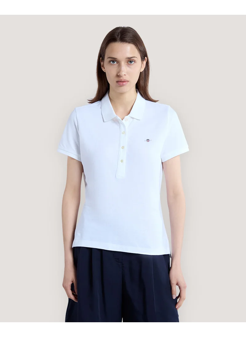 غانت Gant Slim Sheild Cap Sleeve Pique Polo