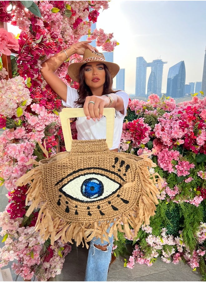 Nour B Art - Hand-painted Signature Eye T-shirt - Image 1