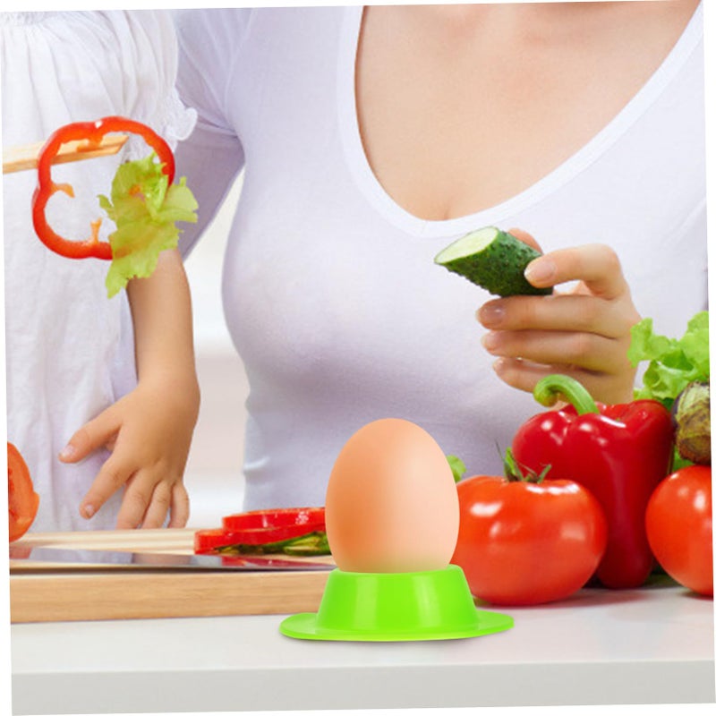 Light Green Silicone Egg Holder For Soft Hard Boiled Eggs Heat Resistant Kitchen Countertop Gadget - Image 5