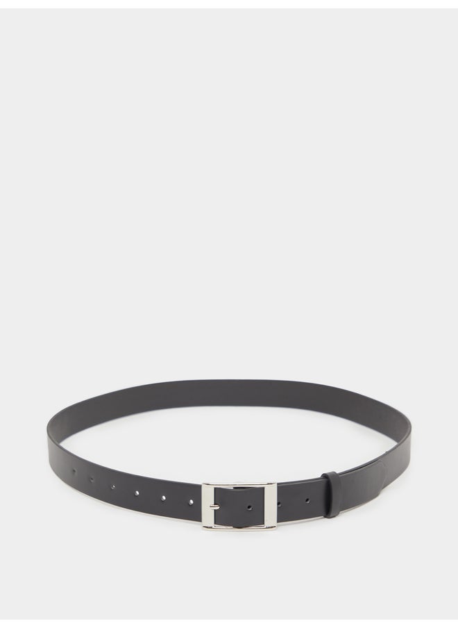Styli Styli  Metal Buckle Black Waist Belt  - Image 2