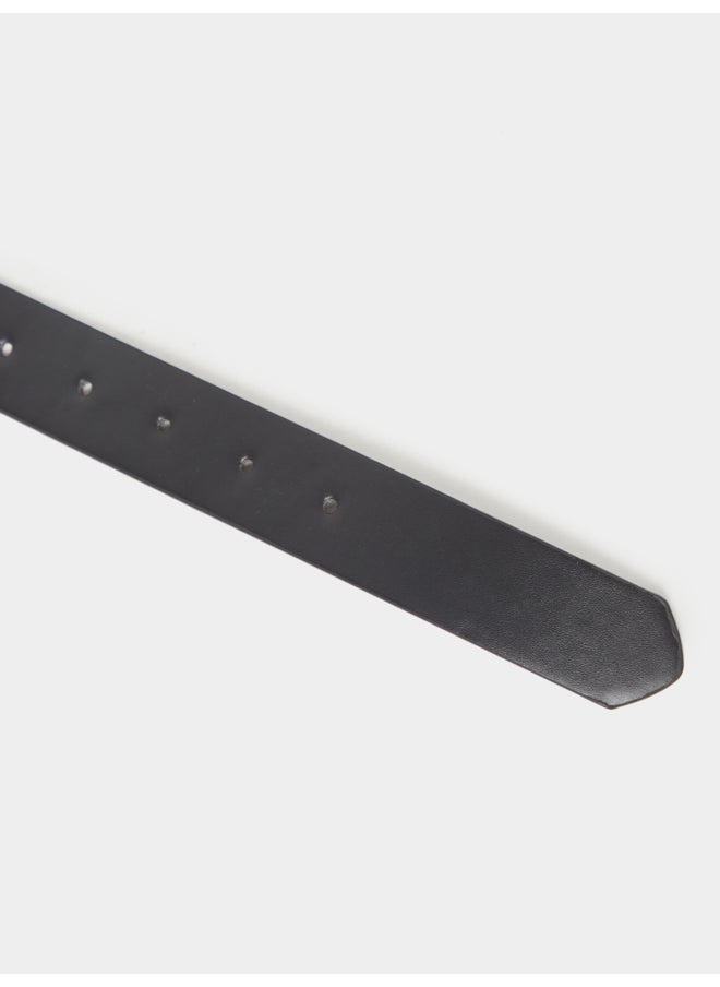 Styli Styli  Metal Buckle Black Waist Belt  - Image 5