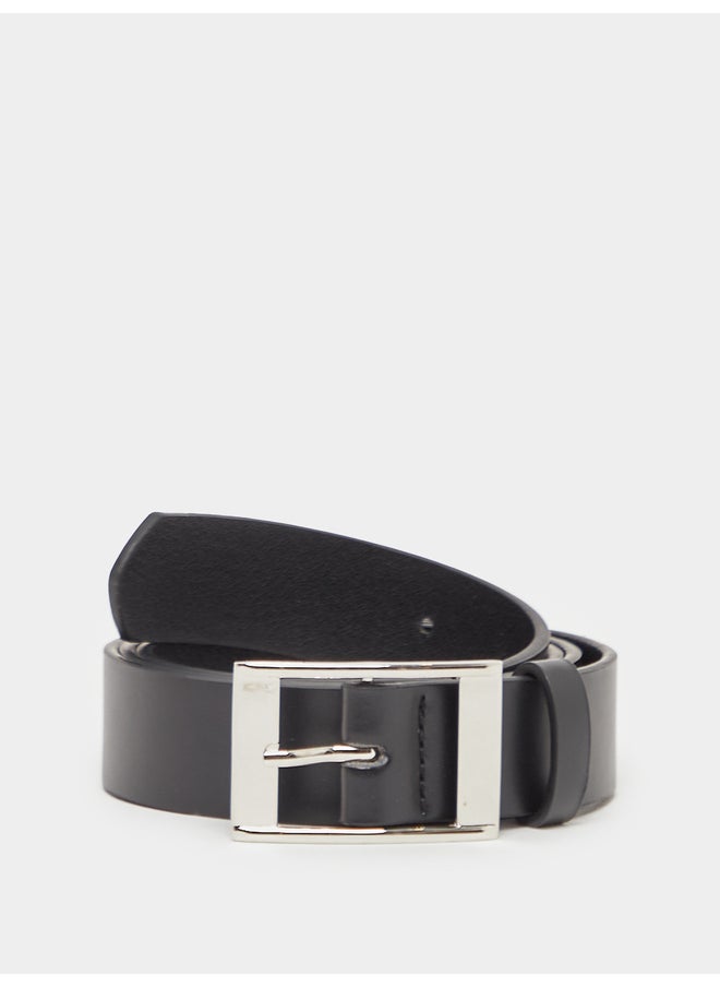 Styli Styli  Metal Buckle Black Waist Belt  - Image 1