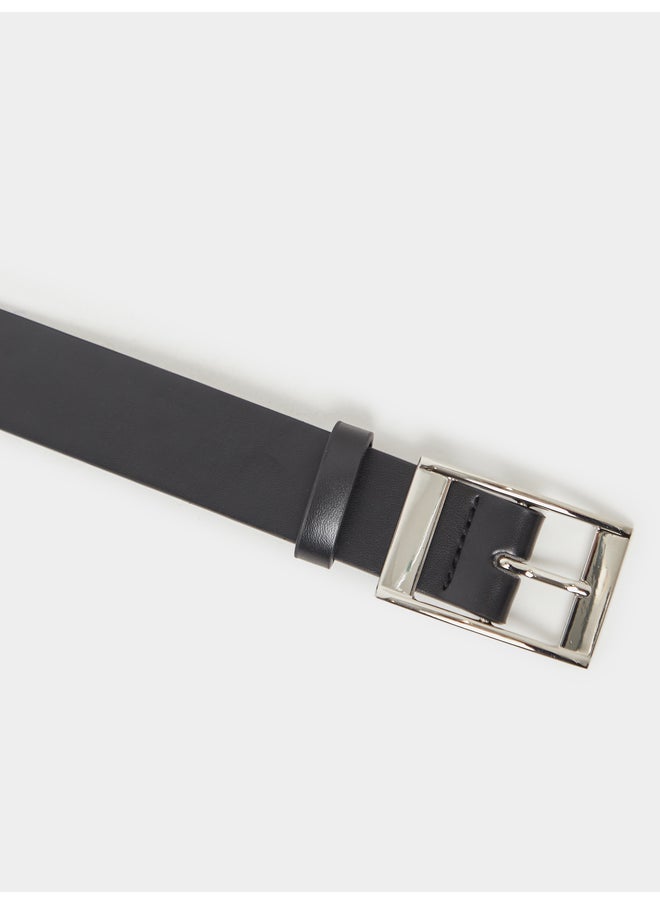 Styli Styli  Metal Buckle Black Waist Belt  - Image 4