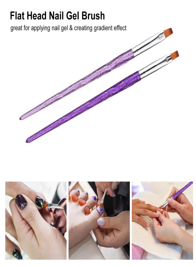 8pcs Professional Nail Art Brushes Pens Acrylic UV Gel Builder Brushes Set for Nail Painting Drawing DIY Nail Tool - Image 3