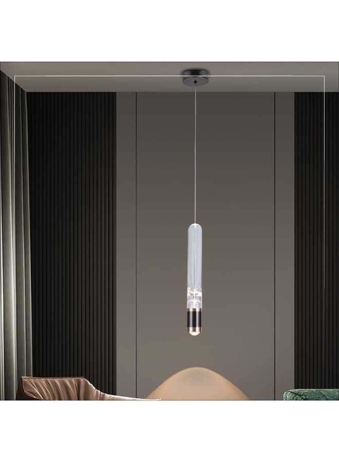 بيست باور مصباح سقف متدلي LED موديل 6528 - إضاءة 5 واط مع 3 مستويات إضاءة قابلة للتعتيم - تصميم أنيق للإضاءة الداخلية - مثالي لغرف المعيشة والطعام والنوم - سلك قابل للتعديل - Image 1