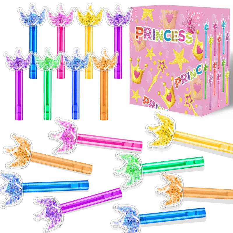 PLOUGVI 24PCS Glitter Crown Bubble Wands Toys for Kids Princess Birthday Party Favors Supplies Decorations Classroom Prizes Pinata Fillers Goodie Bag Stuffers Gifts - Image 3