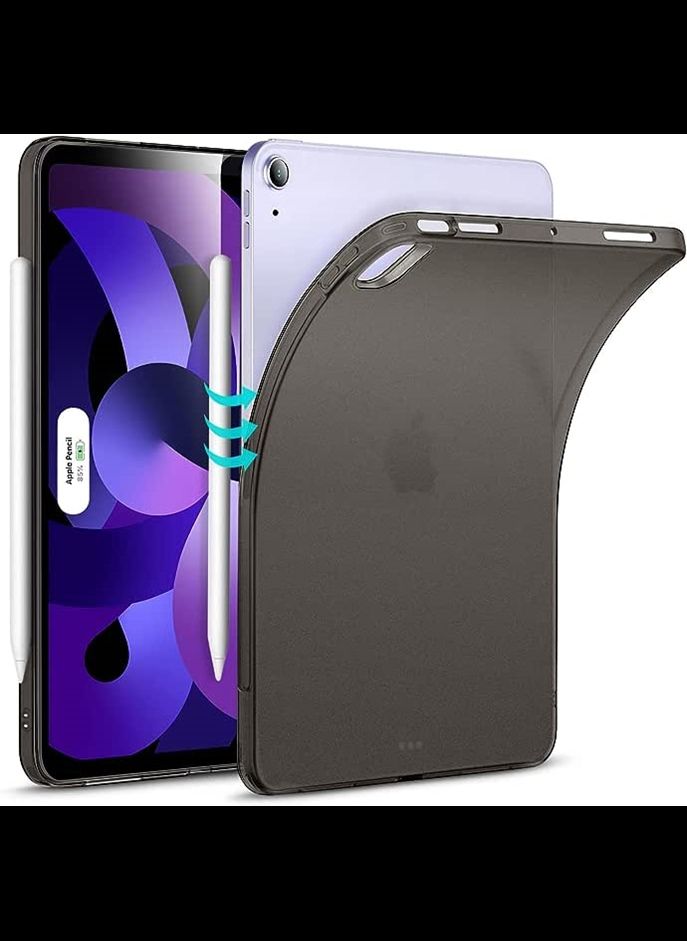 Matte Case Compatible with iPad Air 5th Generation (2022)/iPad Air 4th Generation (2020), Translucent Back Cover, Supports Pencil 2, Project Zero Series,(Matte Black)