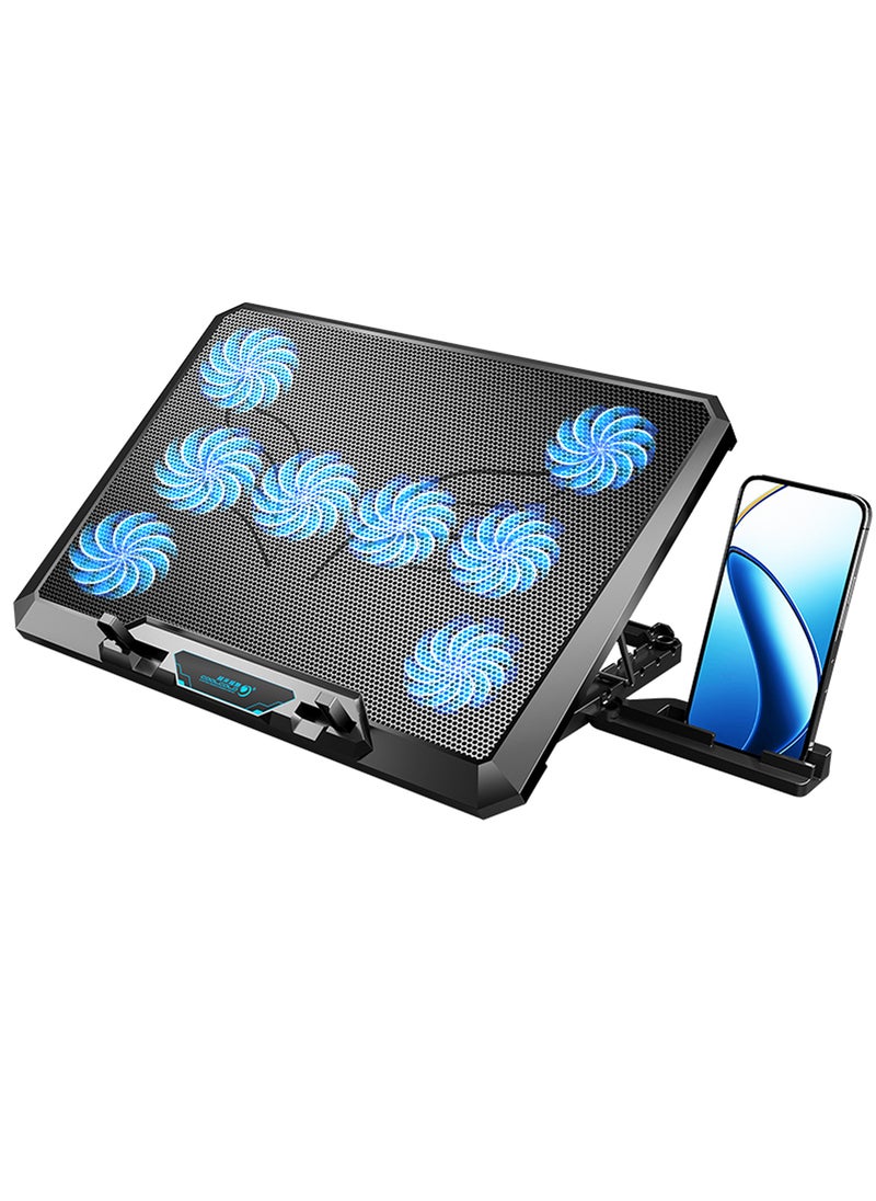Uwals Laptop Cooling Pad with 8 Quiet Fans 5 Angles 2 USB Port, Laptop Cooler for 12.1-17.3" Laptop  - Image 1