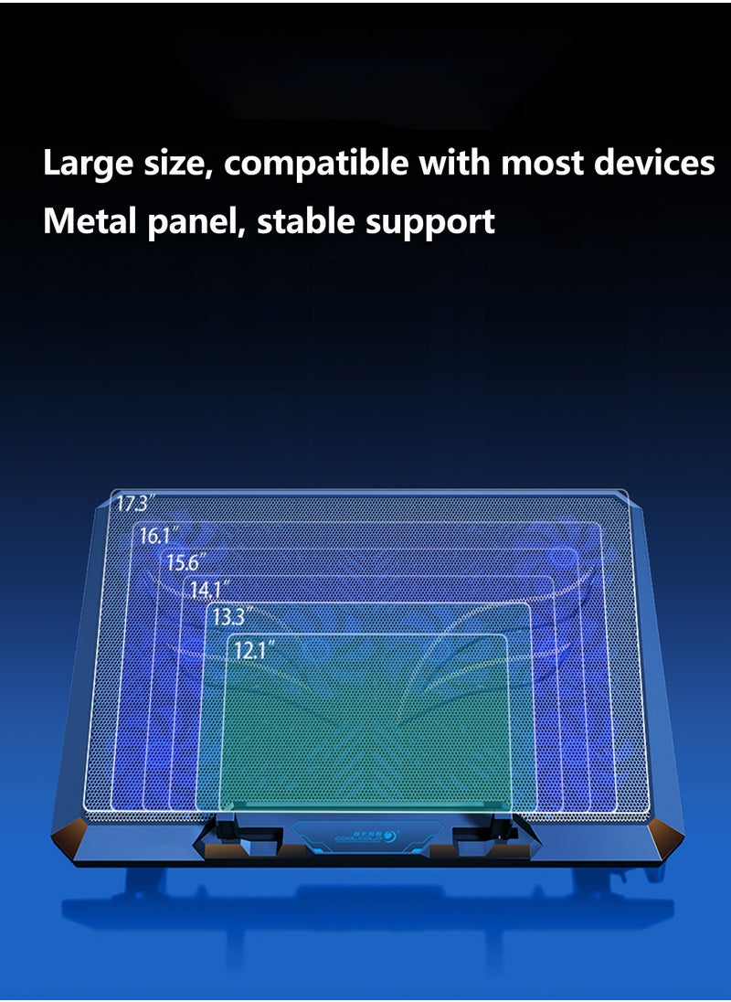 Uwals Laptop Cooling Pad with 8 Quiet Fans 5 Angles 2 USB Port, Laptop Cooler for 12.1-17.3" Laptop  - Image 5