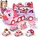newcrave 7 in 1 Carrier Truck Toys for 1 2 3 Year Old Girl Birthday Gifts Princess Toddler Toys Age 13 24 Toddler Girl Car Toys with Light  Music Toy Car for Girls - Image 4