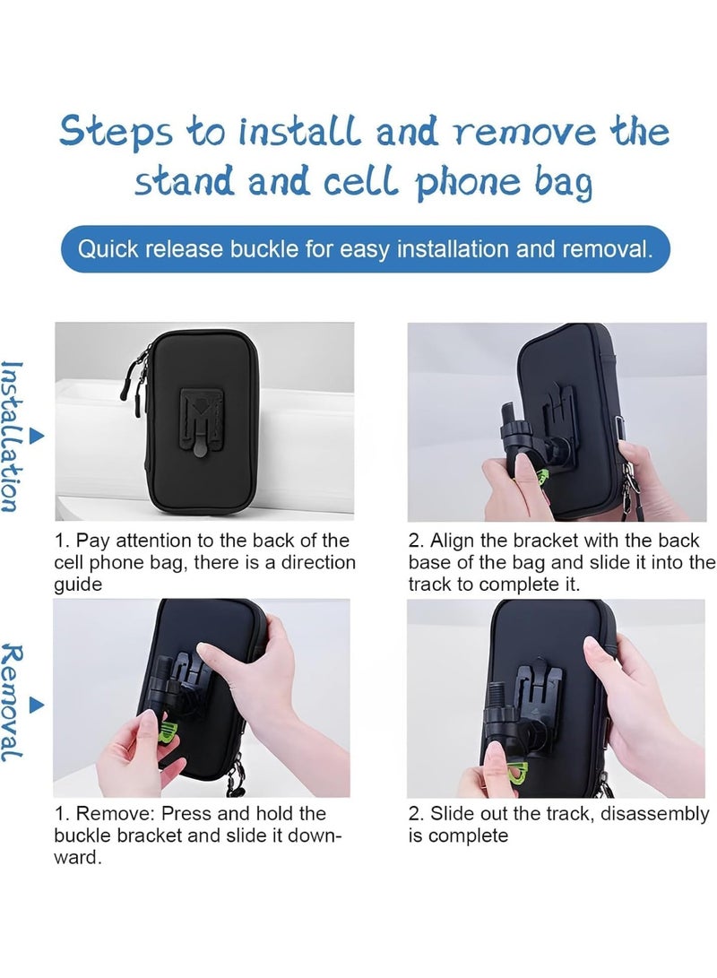Arabest Bike Phone Holder Waterproof, 360 Rotatable Bicycle Phone Mount with Touchscreen Handlebar Bag, Secure Cycling Motorbike Phone Case for Navigation Riding Commuting Outdoor Use, Black - Image 5
